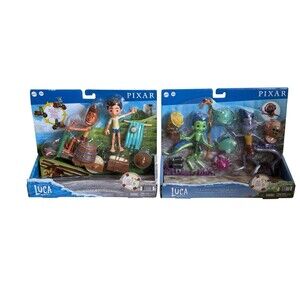 Disney Pixar Luca Scooter Build & Crash & Luca & Alberto's Adventure Pack Figure